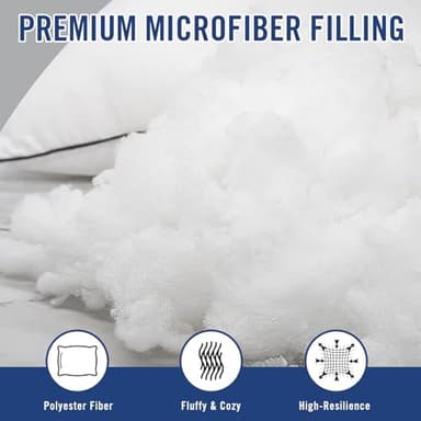 Higoom Standard Size Bed Pillows for Sleeping 4 Pack,Luxury Hotel Pillows,Comfortable and Supportive,Machine Washable,Suitable for Stomach,Back and Side Sleepers. - Image 5