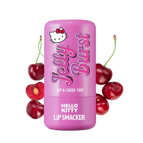 Lip Smacker Hello Kitty So Jelly Lip & Cheek Tint, Moisturizing Sheer & Buildable Color, Fun Bouncy Jelly Texture, Sweet Cherry Flavor - Cherry - Image 1