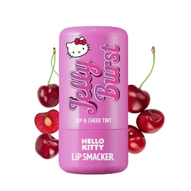 Lip Smacker Hello Kitty So Jelly Lip & Cheek Tint, Moisturizing Sheer & Buildable Color, Fun Bouncy Jelly Texture, Sweet Cherry Flavor - Cherry - Image 1