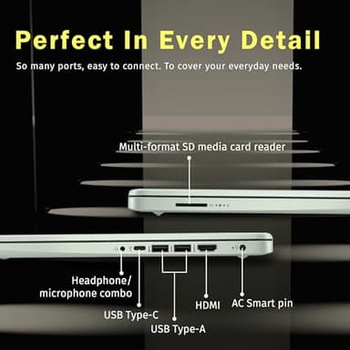 HP Flagship 14" HD Student&Business Laptop W/1 Year Office 365&AI-Copilot, Intel N150 CPU(Beats i3-1115G4), 16GB RAM, 288GB Storage (128GB UFS + 160GB Docking Set), Webcam, Bluetooth, Win 11s, Green - Image 8