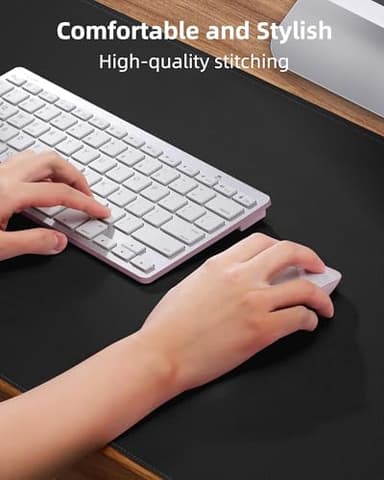 Leather Desk Pad Protector,48"x24" - Premium Desk Mat, Large Mouse Pad,Non-Slip Desk Blotter,Waterproof Desk Writing Pad for Office and Home(Black) - Image 4