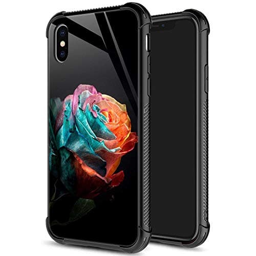 ZHEGAILIAN for iPhone Xs Max Case, Military-Grade Protection, All-Around Shockproof Corners, Anti-Scratch Phone Case for iPhone Xs Max - Flower Rose - Image 1