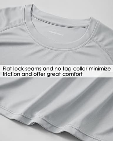 Willit Men's Rashguard Swim Shirt Short Sleeve UPF 50+ Sun Protection Shirt SPF Quick Dry Water Shirt Gray XL - Image 5