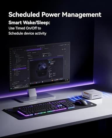 KAMRUI Hyper H2 Mini Gaming PC, in-tel Core i9-11900H (Beat 1195G7/5825U, up to 4.9GHz) 32GB RAM 1TB SSD Mini Desktop Computers, Triple 4K Display 6*USB3.2, USB-C, HDMI, DP, WiFi6, BT5.2, Office Home - Image 6