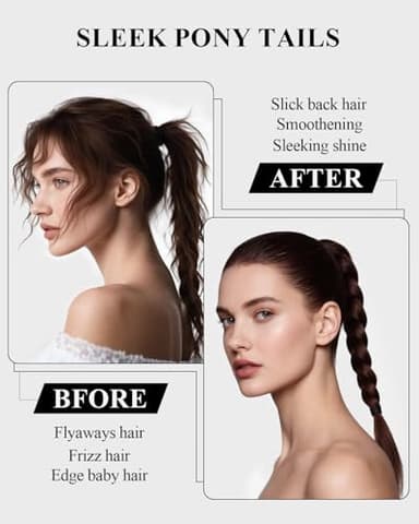 Slick Back Hair Brush for Smoothing Edge Frizz, Tame Flyaways, Sleek Ponytails, Buns - Boar Bristle Hair Brush for Fine/Medium Women & Men Hair, Styling Accessories for Girls & Kids - Image 5