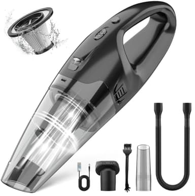 BSRCO Handheld Vacuum Cordless, Lightweight 1.65 lbs Car Vacuum, USB Charge, LED Light, Washable HEPA Filter, Dust Buster for Car, Home, and Pet Hair - Image 1