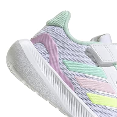 adidas Unisex-Baby Run Falcon 3.0 Sportswear, White/Clear Mint/Clear Pink, 8.5 - Image 3