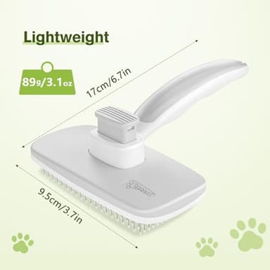 Pecute Self-Cleaning Slicker Brush for Dogs, Cats, Lightweight Dog Brush for Shedding Massaging Grooming, Cat Brush Gently Removes Loose Fur Undercoat for Small Dogs Cats Rabbits of All Hair Types - Image 8