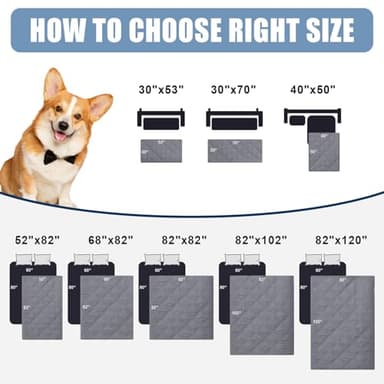 Smiry Waterproof Dog Blanket, Reversible Dog Bed Cover Pet Blanket, Soft Pet Couch Covers for Sofa Washable, Bed Couch Sofa Furniture Protector for Puppy Cat Kids (52"x82", Grey/Dark Grey) - Image 6