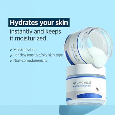 ROUND LAB Birch Juice Moisturizing Cream 2.7 Fl Oz, 48-Hour Deep Hydrating Face Moisturizer with Birch Sap & Vita Hyaluronic Acid for Acne-Prone Skin, Reduces Sebum, Oil, Blackheads, Korean Skin Care - Image 2