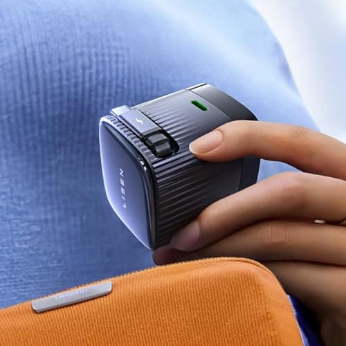 LISEN for Retractable Phone Charger Wall Plug for Travel 45W USB C Charger Block Dual USB C Adapter Block for Samsung S25/S24/S23/S22 iPhone 16 15 iPad, Black - Image 1