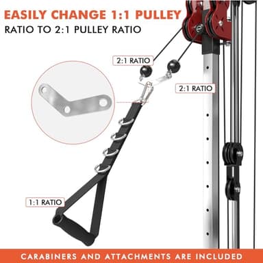 Mikolo Wall Mount Cable Station, Cable Crossover Machine with Dual Pulley System and 18 Adjustable Positions for Home Gym Fitness Equipment - Image 3