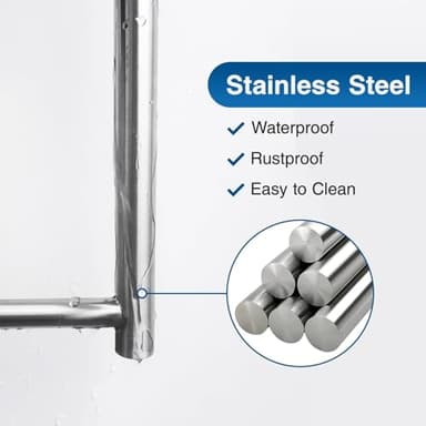 Paper Towel Holder - Self-Adhesive or Drilling, Brushed Nickel, Wall Mounted, SUS304 Stainless Steel Kitchen Roll Dispenser Under Cabinet - Image 3