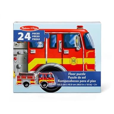 Melissa & Doug Fire Truck Jumbo Jigsaw Floor Puzzle (24 pcs, 4 feet Long) - FSC Certified - Image 4