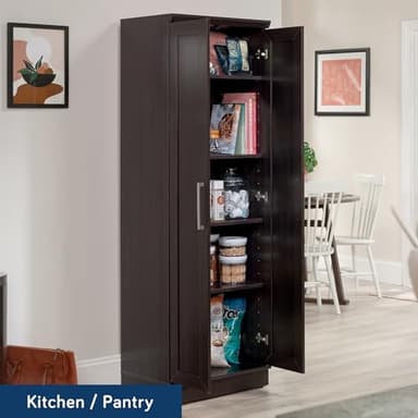 Sauder HomePlus Kitchen Pantry Storage Cabinet with Adjustable Shelves, Laundry Bathroom, L: 23.31" x W: 17.01" x H: 71.18", Dakota Oak - Image 7