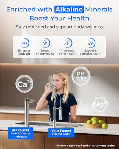 [ Dual Flow ] Waterdrop X12-PRO 1200 GPD Reverse Osmosis Water Filter, Alkaline Mineral pH+, NSF/ANSI 58&372 Certified, Tankless Reverse Osmosis System, 11-Stage, Smart Faucet, BPA Free - Image 6