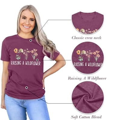 Raising A Wildflower Shirt Mom Toddler Matching Tshirt Mommy and Me Matching Tee Mother Daughter Son Mama Mini Outfit - Image 2