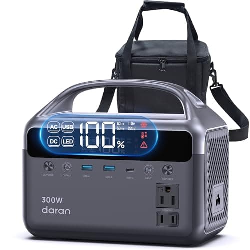 Portable Power Station 300W (600W Surge), 192Wh (60,000mAh) Solar Generator, LiFeP04 Battery with AC & DC Outlets, Power Bank Station for Outdoor Camping, Traveling, Home & Emergency (Solar Optional) - Image 1
