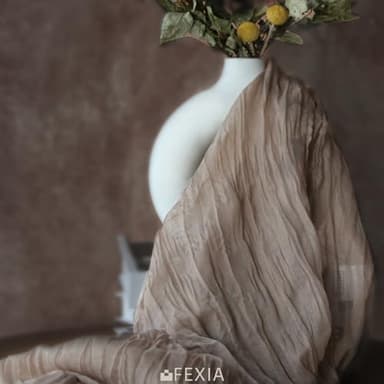 FEXIA 10 Pack Nude Table Runner 35x120 Inches Gauze Table Runner for Bridal Shower Wedding Party First Communion Centerpiece Engagement Boho Table Decoration (Nude - Image 5