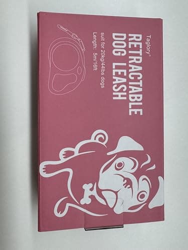 Taglory Retractable Dog Leash, 16ft No Tangle Leash Retractable for Small Medium Dogs Up to 44 lbs, One-Handed Brake, Pause, Lock, Pink - Image 7