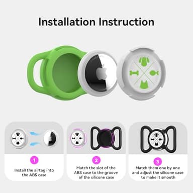 AmxminaID Waterproof Holder for Dog Collar, Tracker Protective Case, Holder for Dog Collar, Silicone Soft Lightweight (Green, Small) - Image 3