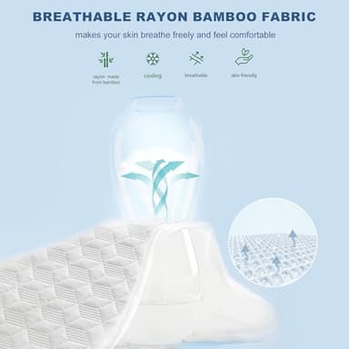 GRT Waterproof Mattress Protector Full, Rayon Bamboo Mattress Protector Cooling Breathable, 3D Air Fabric Soft Mattress Cover with 6-26 inches Deep Pocket, Mattress Pad Machine Washable - Image 2