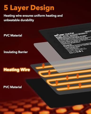 BN-LINK Reptile Heat Pad 8"X12" 16W for 30-40gal Under Tank Terrarium Heating Mat Waterproof for Turtle, Lizard, Frogs, Snake, Hermit Crab - Image 6