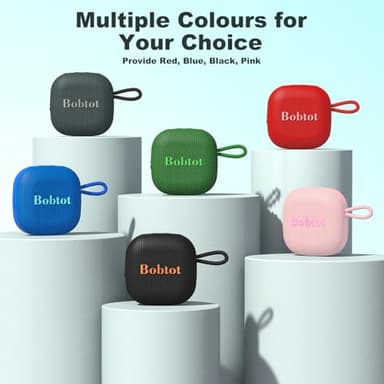 Bobtot Portable Wireless Bluetooth Speaker - IPX7 Waterproof Show Speakers with 16H Playing Time, Loud Stereo Sound, Built-in Mic, TWS, Small Size with Carry Lanyard, DarkBlue - Image 8