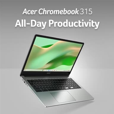 Acer Chromebook 315 Laptop (15.6" FHD, Intel Celeron N4500, 4GB RAM, 128GB Storage (64GB eMMC + 64GB SD Card) Home & Student, Long Battery Life, Numeric KB, Wi-Fi, Webcam, IST Hub, Chrome OS, Silver - Image 3
