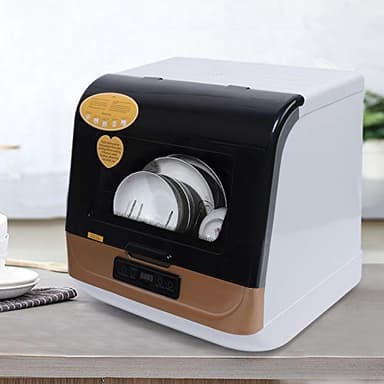 JLYNOWPT Countertop Dishwasher Portable Counter Dishwasher with 3 Washing Programs Small Dish Washer with Removable Filter and Air-Cooled Drying for Apartments, Dorms and Rvs - Image 8
