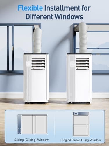 Portable Air Conditioners - 2025 Upgraded 10000 BTU Portable AC for Room up to 450 Sq. Ft, 3 in 1 AC Unit with 24H Timer, Smart Sleep Mode, Remote Control, Air Cooler for Bedroom Kitchen Small-Rooms - Image 9