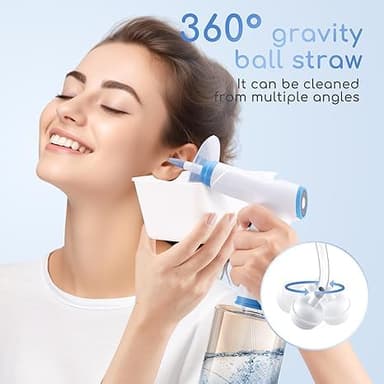 Earwax Removal - Electric Ear Irrigation Kit with 4 Pressure Modes, Ear Cleaner with Camera, 1080P Otoscope, Ear Cleaning Tool with 7-Piece Set, Earwax Removal Kit for Daily Cleaning-Blue - Image 5