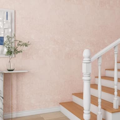 YENHOME Pink Wallpaper for Bedroom 17.7"X200" Removable Felt Fabric Pink Peel and Stick Wallpaper Self Adhesive Felt Sheets Roll Velvet Flocking Paper Textured Contact Paper for Cabinets - Image 7