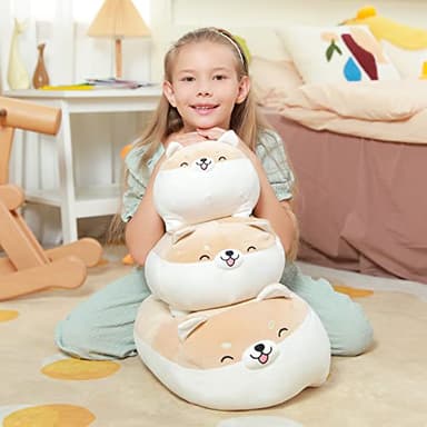 Auspicious beginning 19.6" Shiba Inu Plush Toy Anime Corgi Kawaii Smiling Plush Dog Soft Pillow, Big Stuffed Animals Plush Toy Christmas Birthday Gifts - Image 6