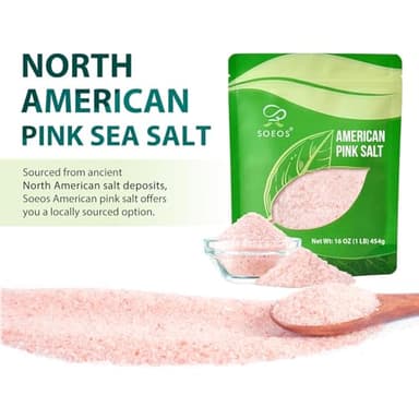 Soeos American Pink Salt, Fine Grain, 16oz (453g), Sea Salt, Curing Salt - Image 2