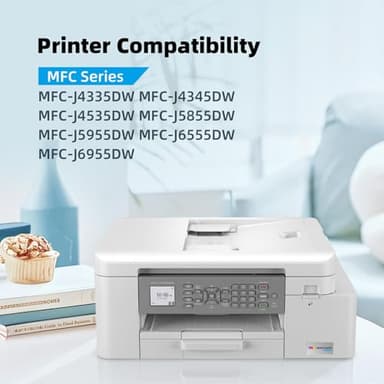 LC406 Ink Cartridges Compatible for Brother LC406 LC406XL LC 406 XL Work for Brother MFC-J4335DW MFC-J5855DW MFC-J4535DW MFC-J6555DW MFC-J6955DW Printer (4 Pack, Black, Cyan, Magenta, Yellow) - Image 2