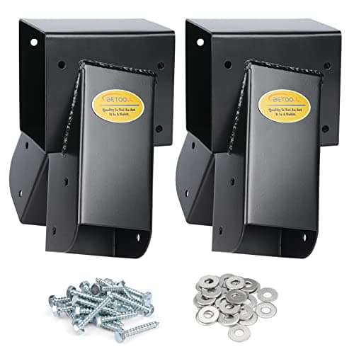 BETOOL Swing Set Brackets - 2pcs A Frame Swing Bracket Hardware with All Mounting Accessories (Black) - Image 1