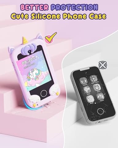 UCIDCI Kids Smart Phone for Girls Ages 3-7 with Dual Camera - Learning Games, Travel Toy with MP3 Music Player for Christmas, Birthday Gifts for 3-7 Year Old Boys - Image 6