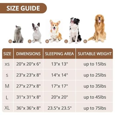 JOLLYVOGUE Large Calming Dog Bed, Anti-Anxiety Donut Cuddler Cat Bed with Anti-Slip Bottom, Fluffy Faux Fur Machine Washable Pet Cushion for Medium Large Dog & Cat, 36"/Smoke Brown - Image 5