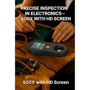 Digital Microscope, Handheld Microscope, Coin Microscope, Trichome Magnifying Glass, USB Connection, 500x with 2.0" IPS Screen, Compatible with Windows/Mac – Includes Microfiber Cloth - Image 3