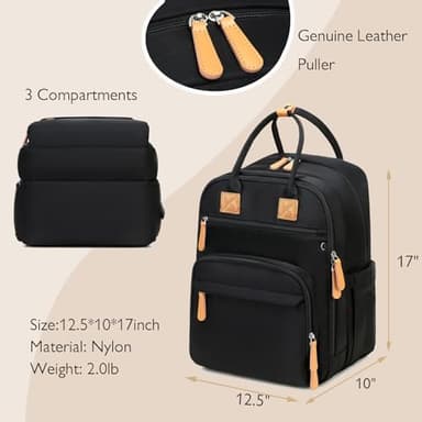 LORADI 18 Pockets Large Diaper Bag Backpack with Waterproof Pockets and Stroller Buckle, Convertible Baby Bag (XL Black, Extra Large) - Image 7