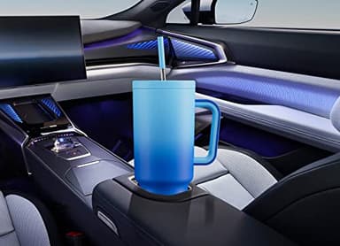 Meoky 40oz Tumbler with Handle, Leak-proof Lid and Straw, Insulated Coffee Mug Stainless Steel Travel Mug, Keeps Cold for 34 Hours or Hot for 10 Hours (Sky) - Image 7