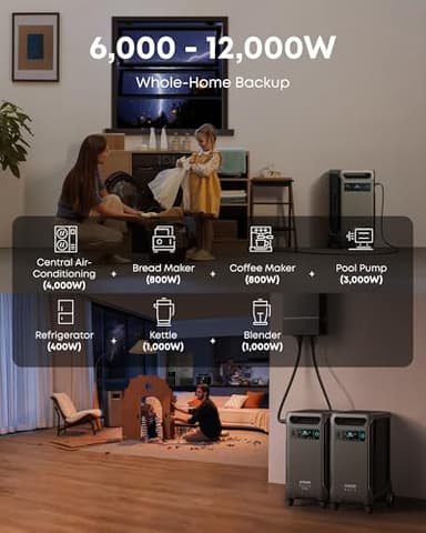 Anker SOLIX F3800 Plus Portable Power Station (Upgraded Version) and BP3800 Expansion Battery with 400W Solar Panel, 7.68kWh, 3200W Solar Input, Generators for Home Use, For Power Outages, Emergencies - Image 3