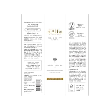 d'alba Piedmont Italian White Truffle First Spray Serum, Vegan Skin Care, Hydrating Face Moisturizer, Glow Serum for Radiant Skin, Non Comedogenic, All In One Mist (1.69 fl oz.) - Image 8