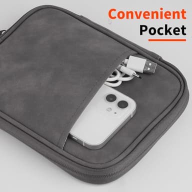 HoYiXi Universal Sleeve Bag for 7-8 inch Tablet Fire HD 8/Fire HD 8 Plus Compatible iPad Mini (6th Gen) 8.3" 2021, iPad Mini 5/4/3/2/1, Tab A8, 7"-8" inch Android Tablet Sleeve Case -Grey - Image 6