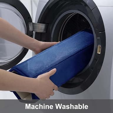 Buganda Memory Foam Bath Mat, 47" x 32", Ultra Soft and Non-Slip Bathroom Rugs, Water Absorbent and Machine Washable Bath Rug Runner for Bathroom, Shower, and Tub, Navy Blue - Image 5