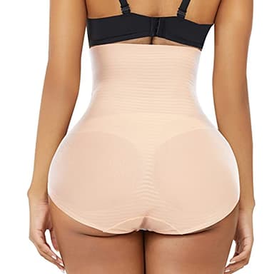 Tummy Control Shapewear Panties for Women High Waisted Body Shaper Slimming Shapewear Underwear Girdle Panty(Beige-no roll,X-Large) - Image 2