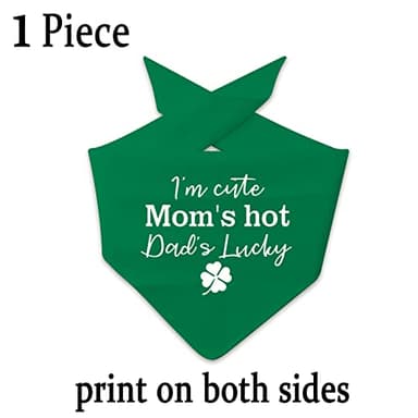 JXGZSO 1 Piece St. Patrick's Day Dog Bandanas Irish Dog Bandana Holiday Party Decorations (hot Dad Lucky D) - Image 2