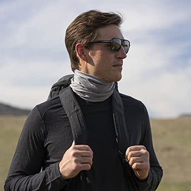 Buff CoolNet UV Neck Gaiter, UPF 50 Sun Protection, Breathable, Cooling Bandana, Versatile, Quick Dry Face Mask, Sedona Grey, Adult Size - Image 5