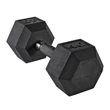 CAP Barbell Coated Dumbbell Weights with Padded Grip, Single, 40 LBS - Image 1